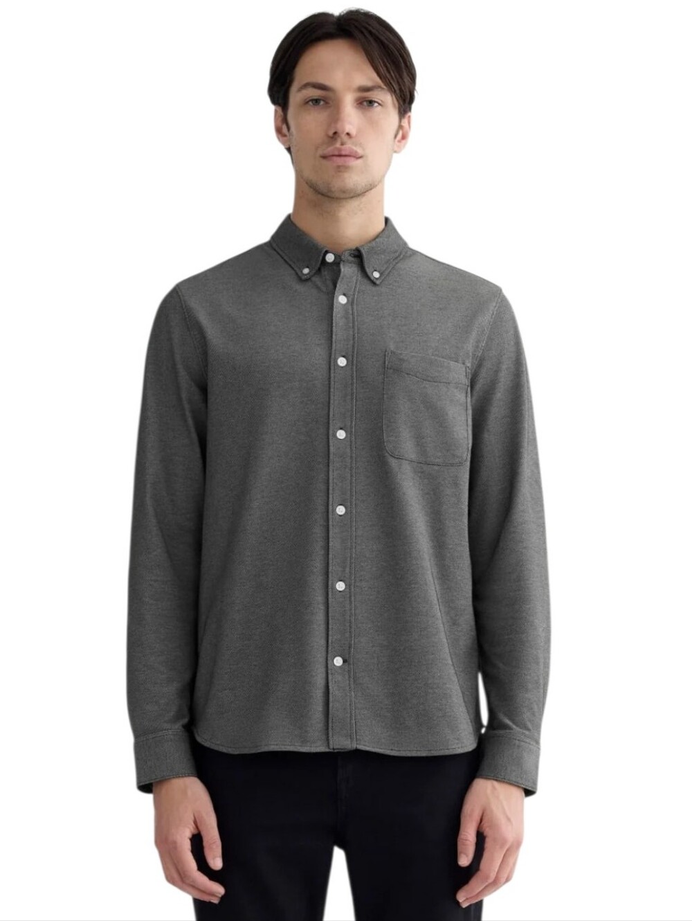 Everlane The Startup Button Down Shirt Black Chambray
